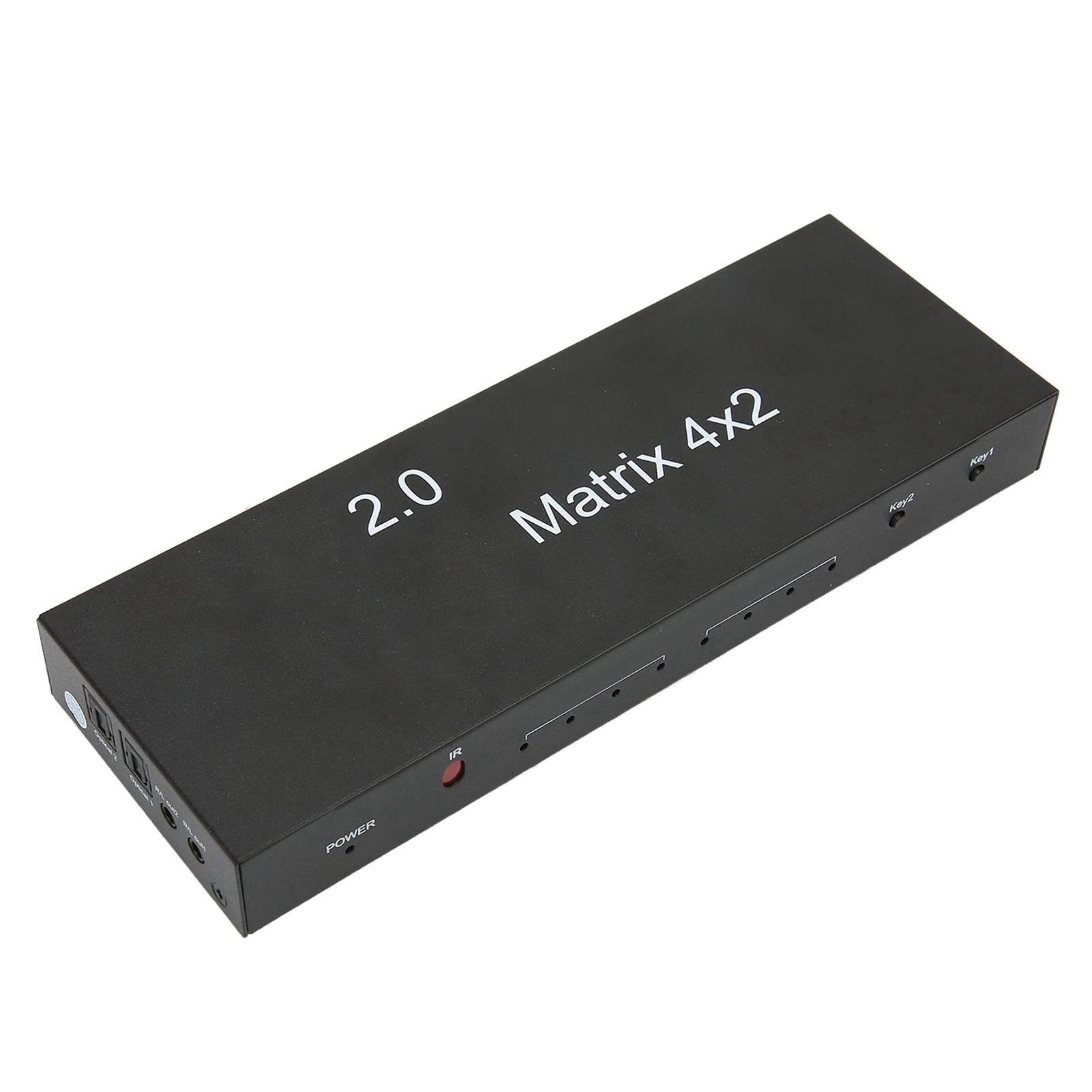 Switch HDMI Splitter HDMI 4K, Splitter Switcher HDMI, 4 in 2 Out 4K a 60 Hz Uscita audio ottica da 3,5 mm Telecomando Splitter video 100 V‑240 V(EU PLUG)