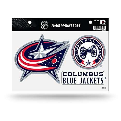 Rico Industries NHL Columbus Blue Jackets Die Cut Team Magnet Set Sheet, 8.5 x 11-"
