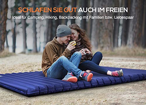 HIKENTURE Doppel Isomatte Ultraleicht, Camping Isomatte für 2 Personen Aufblasbar, Luftmatratze Schlafmatte Kleines… - Image 7