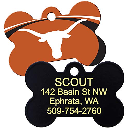 GoTags Texas Longhorns NCAA Bone Shape Tag