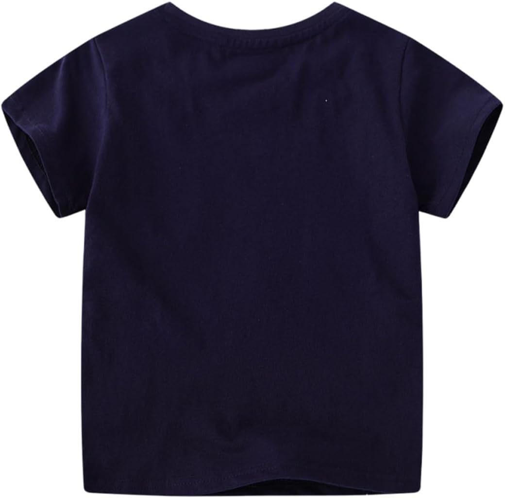 Toddler Boy Shirts Dinosaur Car Excavator Cotton T Shirts Boys Short Sleeve Tshirts Summer Tee Top Clothes for Kids