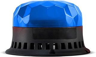 Y DIANS S LED Beacon Light 120dB 9 Tones 2 Flashing Modes Blue Strobe Lights with Bolted Base for Vehicles, Truck, Forklift, Workshop Emergency SLA-090-II DC24V