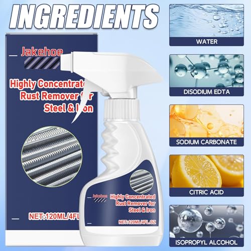 Hochleistungs-Rostlöser für Metall, leistungsstarker Rostlöser für Stahl, Reiniger zur Rostentfernung von Möbeln, Sofort Rostlöse Spray, Entfernt effektiv Rost von Metalloberflächen