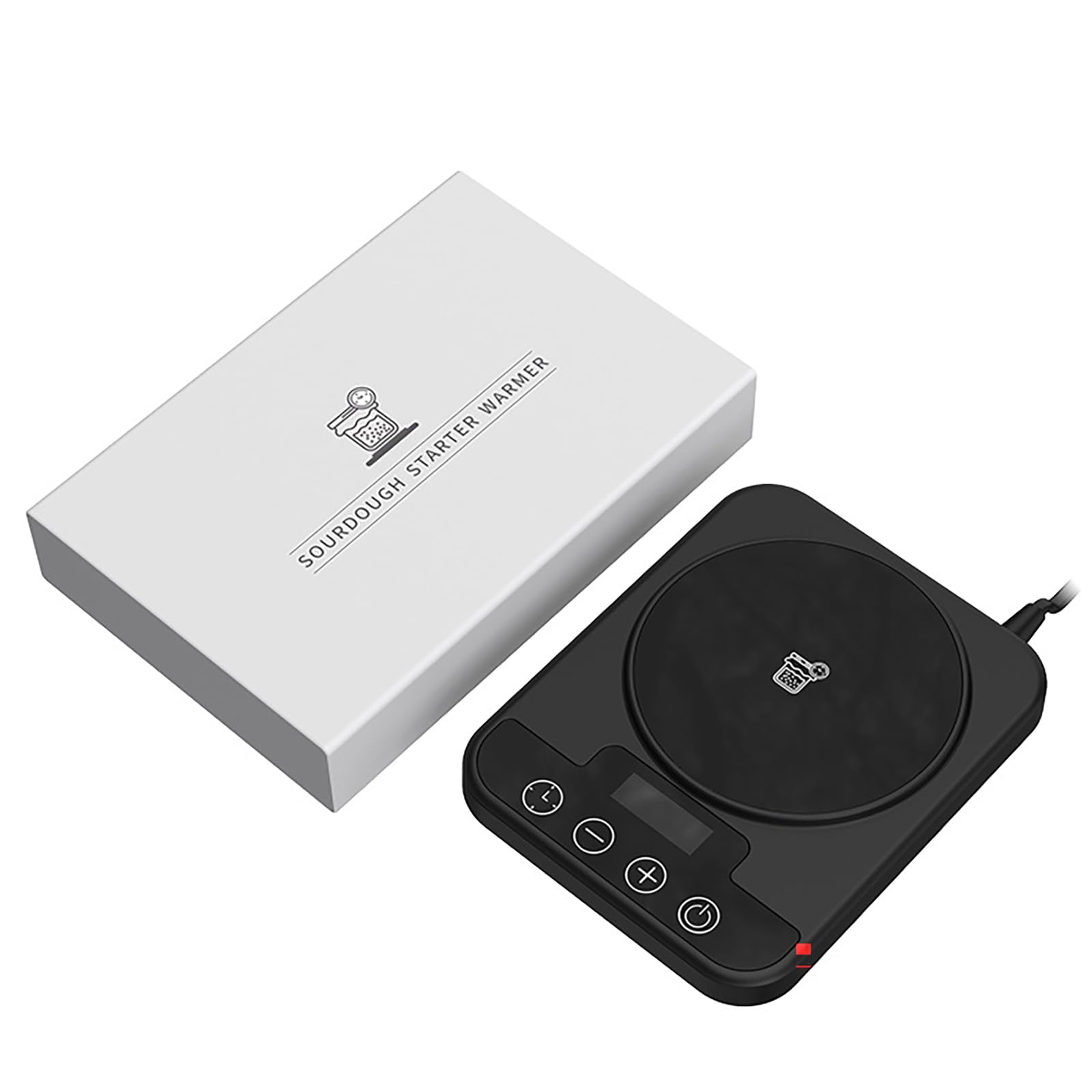 Calentador para Masa Madre con Control Preciso de Temperatura de 1° (21-38℃), Temporizador de 12H, Compatible con Tarros de hasta 40oz, Panadería Casera y Fermentación de Masa