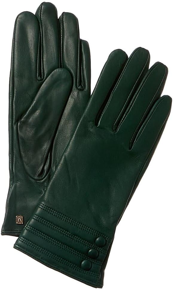 Bruno Magli Channel CashmereLined Leather Glove, Xl, Green at Amazon