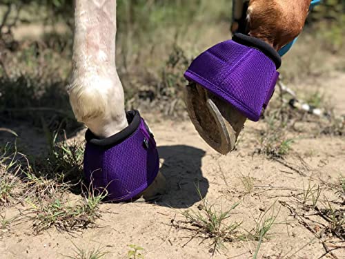 Image of 2520D Horse Bell Boots No-Turn Horse Bell Boots, Equine Ballistic Hoof Overreach Bell Boot, Pair