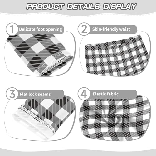 Girl's Leggings Classic Plaid Check Casual Yoga Pants Tights Trousers Dance Pants Stretchy Tights Pants, 4T3