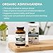 Himalaya Organic Ashwagandha Root, 120 Day Supply - Herbal Adrenal Support Supplements for Stress Relief and Energy Support - USDA Organic, Non-GMO, Vegan, Gluten Free, 60 Caplets, 2 Pack