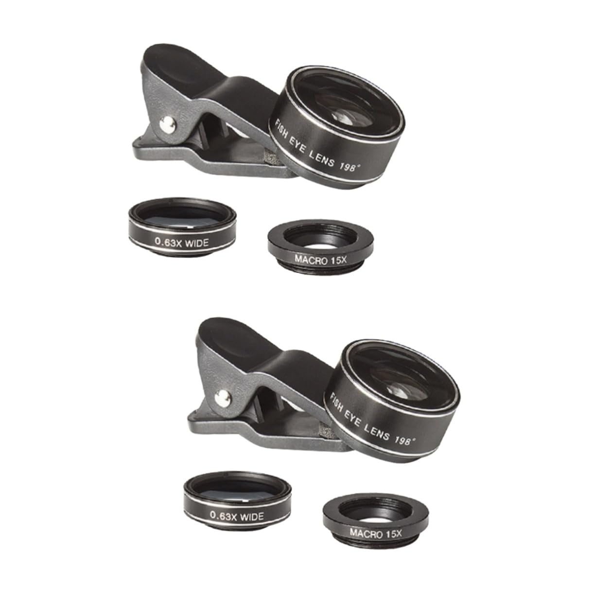 OSALADI 2pcs 3 1 Cell Phone Camera Lens Small Travel Cable Organiser Smartphone Camera Lens Phone Lens Cell Phones Right Angle USB b Three in One Lens Fish-Eye Lens Mic Belts Wide Angle