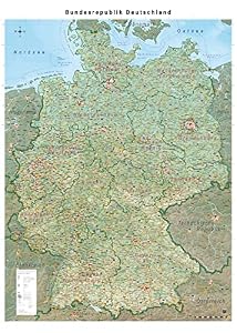 GeoMetro XL Deutschlandkarte (laminiert, 140 x 100 cm)