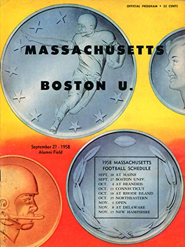 1958 UMass Minutemen v Boston University Terriers Football Program