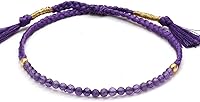 Vista 19 de Natural Lightweight Beaded Braided Bracelets Handmade Gemstone Jewelry Pull String Adjustable Bracelets For Women