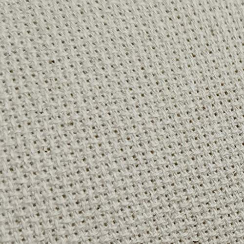 Image of 59 inch x one Yard 18 Ct Counted Cotton Aida Cloth Cross Stitch Fabric (Natural Oatmeal)