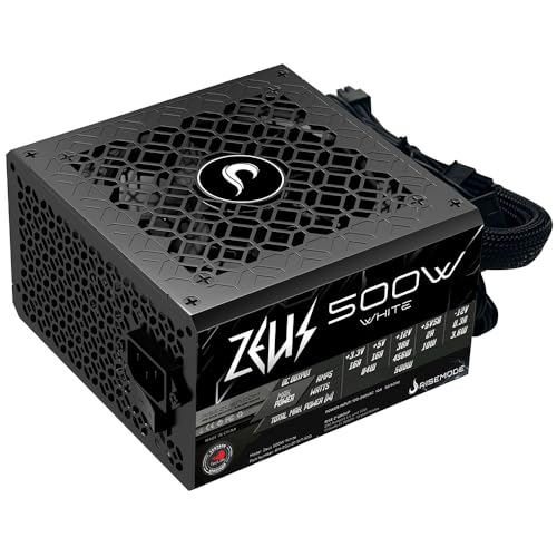 Fonte Gamer Rise Mode Zeus, 500W, PFC Ativo, Selo Teclab
