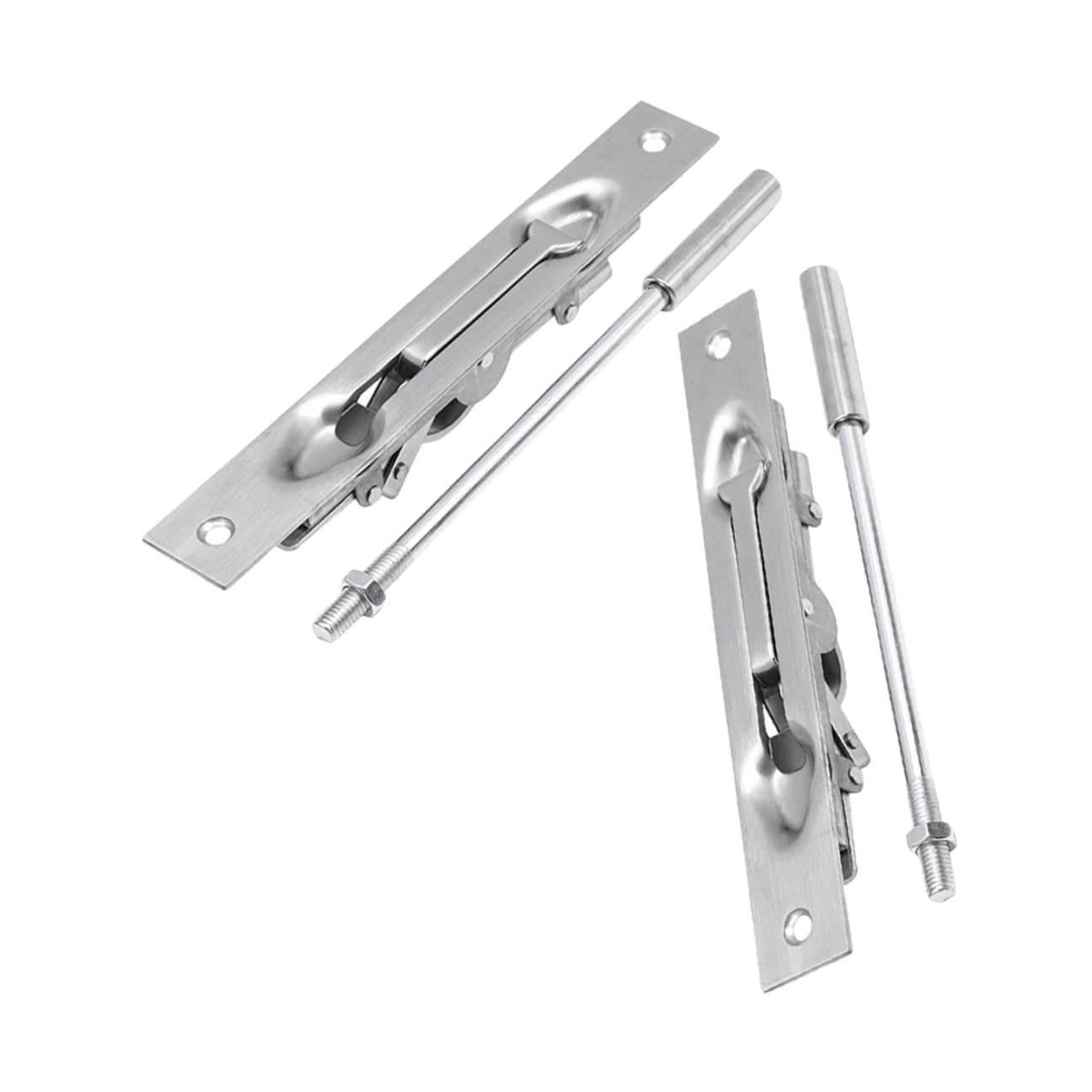 Gatuida 2 juegos Pestillo de Puerta de Acero Inoxidable Cierre Deslizante Empotrado para Puertas Dobles de Madera y Composite Seguridad Reforzada Antirobo