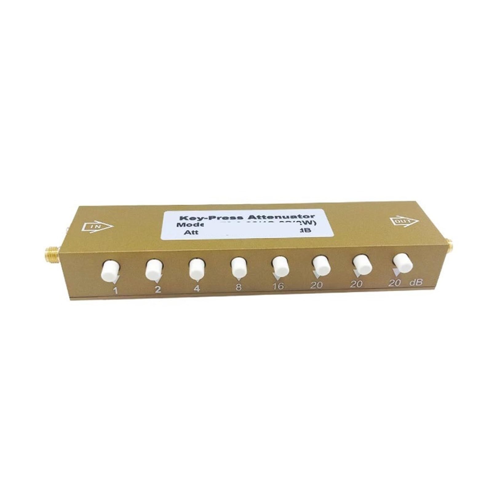 regolabile Attenuatore regolabile con pulsante tipo SMA SMA-KK DC-2.5/3/4GHz 0-30/60/90dB 2/5W pressione tasto(0-30dB0-3GHz 5W)