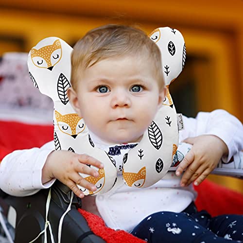 viagem para bebê, almofada suporte para cabeça e pescoço para assento carro, para bebês 0 a 4 anos i