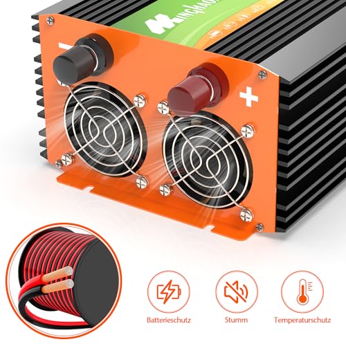 Onduleur sinusoïdal pur 1000W avec télécommande et refroidissement actif - 6