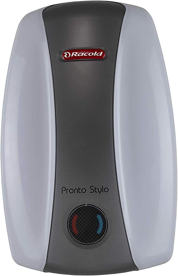Racold Pronto Stylo 1 L 4.5Kw Vertical Instant Water Heater (Geyser) | Faster Heating | Italian Design |Suitable for High Rise Buildings |3 Levels of Safety | Rust Proof Body | Fire Retardant Cable