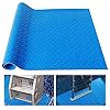 Large Swimming Pool Ladder Mat, 17"x38" Protective Non-Slip Pool Step Pad with Texture，Protective Ladder Pad for Above Ground Swimming Pools Liner and Stairs (Blue)