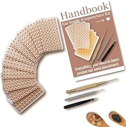 PACKAGE INCLUDE: 1200 ear acupuncture Seeds, 1 retractable copper probe, 1 stainless steel starlight probe, 1 tweezers and ear acupuncture point chart SAFE & HEALTH: In traditional oriental therapies, ear acupuncture is physical stimulation therapy, ...