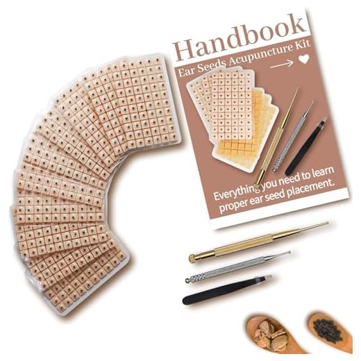 Kit de acupuntura de semillas de oreja multicondición, con semillas de prensa de acupuntura, 1200 unidades, bolígrafo de acupuntura, tabla de orejas de acupresión, pinzas