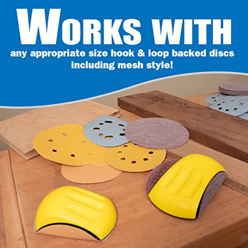 5 Inch Sanding Mouse Hook And Loop Sanding Block. Ideal For Woodworking, Furniture Restoration, Home And Automotive Body. Hand Sander Accepts Standard Orbital Sanding Discs W/Hook And Loop Backing #TOP2