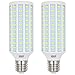 MENGS Pacco da 2 E40 40W (equivalenti a 300W) Lampadine a LED Bianco Freddo 6000K, AC 220-240V, 3900LM, con materiale in lastra di alluminio