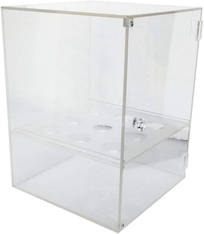 TECHTONGDA 9 Holes Ice Cream Cone Holder Clear Acrylic Display Cabinet