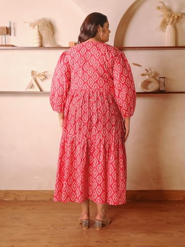 Indietoga Plus Size pink cotton dress – image 2