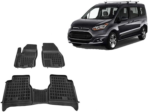 REZAW-PLAST Alfombrillas para todo tipo de clima, compatibles con Transit Connect 2014-2022, tapetes de piso personalizados, tapetes antideslizantes