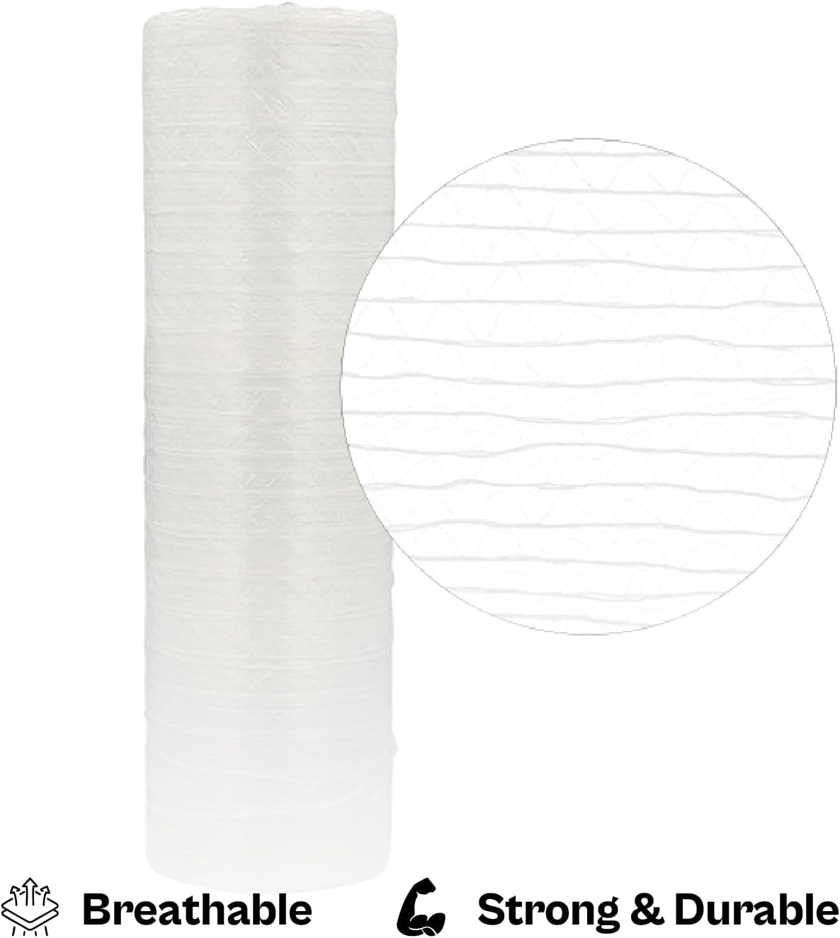 Machine Pallet Netting Vented Stretch Wrap, 1 Pack, 20 Inch x 10000 Feet, for Securing Pallets That Need Ventilation