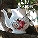 Jomop European Style Ceramic Flower Teapot Coffee Pot Water Pot Porcelain Gift Large 5.5 Cups (1, Rose)