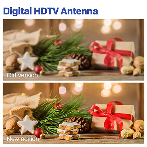 Tv Antenna - Amplified Hd Digital Indoor Tv Antenna 200 Miles Range.support 4K 1080P Fire Tv Stick And All Old Tv With 13.2Ft Coax Cable #TOP4