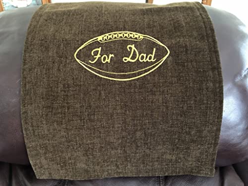 Chair Headrest Cover As Protector To Furniture, Football For Dad Machine Embroidery Design For Dad, Football Fan, Football Season, Gift Idea #TOP2