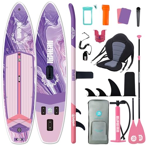 Niphean (Extra Groß) Stand Up Paddling Board, SUP für 2+1 Personen/Familien, SUP Board mit (Anfängergeeignet) StabilTrac Finne, Wasserdichte Handyhülle, Stand Up Paddle Board for Adults, Geschenkideen