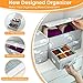 EASEVE Sock Underwear Drawer Divider - Closet Organizers and Dresser Organizer Wardrobe Clothes Box Storage Bins with Lid for Bra, Leggings, Shirt, Panty (1 Pack, Grey)
