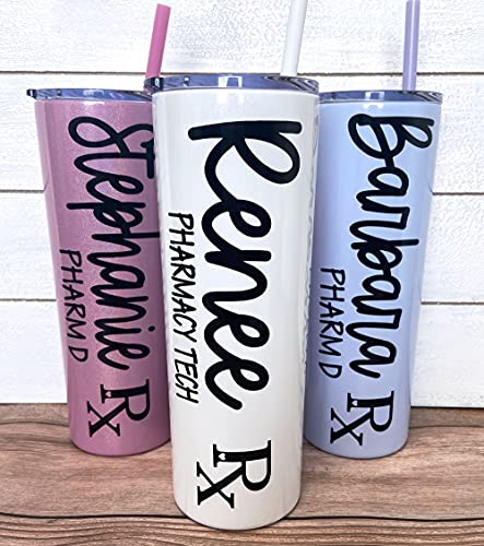 20 oz Personalized Pharmacist Gift, Pharmacy Technician Gift, Pharm D Tumbler, Personalized Pharm Tech