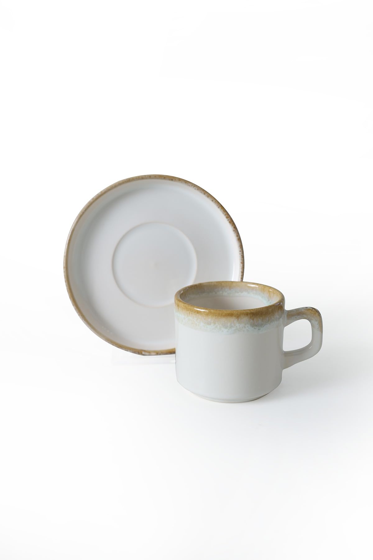 Keramika Shizen Krem Stackable Çay Takımı 12 Parça 6 Kişilik Q44