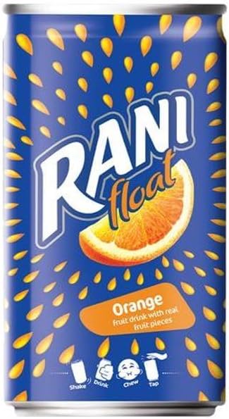 Rani Float - Orange, Fruit Drink With Real Fruit Pieces, 12 x 180 ml (Imported)