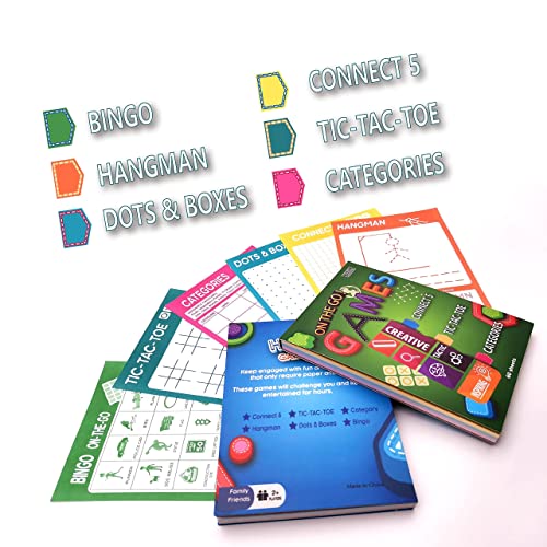 6 Portable Travel Game Activities Notepad On The Go Plane Trip Game 4 x 6-inches (2 Pads and 60 Sheets Each) 6 Portable Travel Game Activities Notepad On The Go Plane Trip Game 4 x 6-inches (2 Pads and 60 Sheets Each)