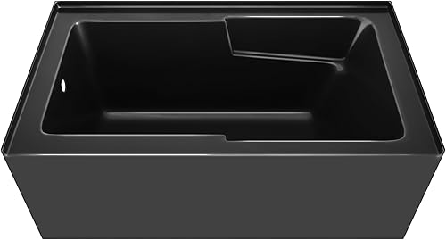 Miniatura 145 de Swiss Madison Well Made Forever SM-DB561 Voltaire - Bañera acrílica de drenaje para zurdos de 48 x 32 pulgadas, 48 x 32 pulgadas, color blanco