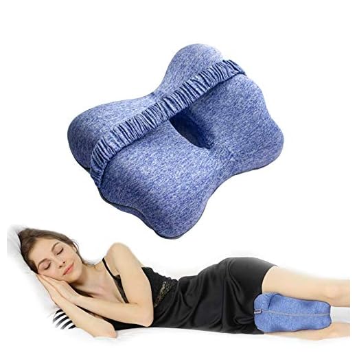 Almohada Ortopédica para Pierna y Rodilla, Espuma con Memoria, Alivia el Dolor de Espalda, Cadera y Articulaciones, Soporte para el Tobillo y la Rodilla – Almohadilla para Dormir de Lado (C)
