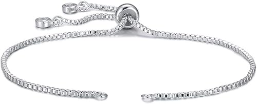 DanLingJewelry 10 cadenas extensoras deslizantes ajustables con diamantes de imitación, extremos para hacer joyas, bricolaje de 8 pulgadas (8.661