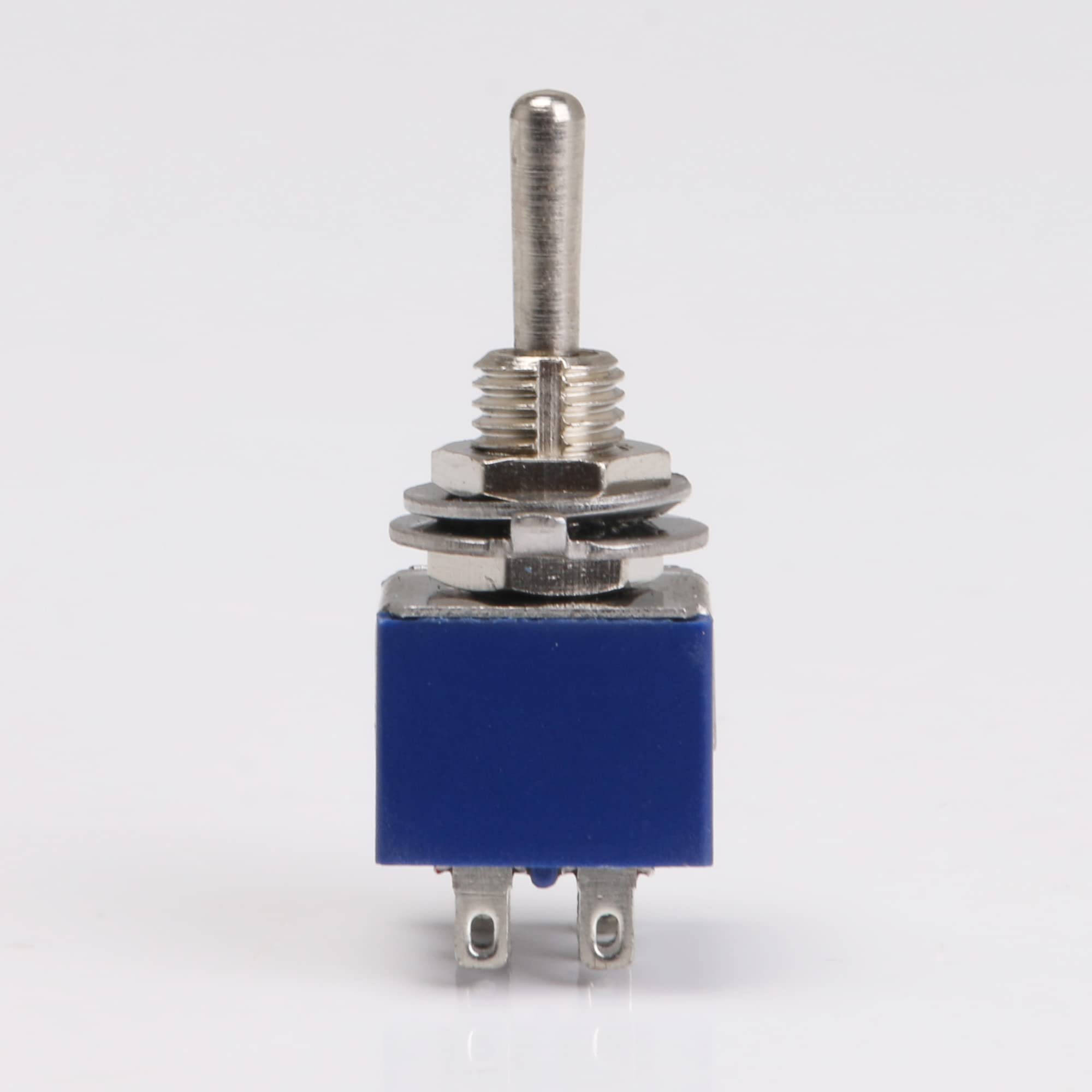 ALLNICE 12PCS blu scuro AC 125V 6A ON-ON 3 pin 2 posizioni Mini interruttore a levetta singola connessione MTS102 per Arduino (blu scuro 3PIN ON-ON