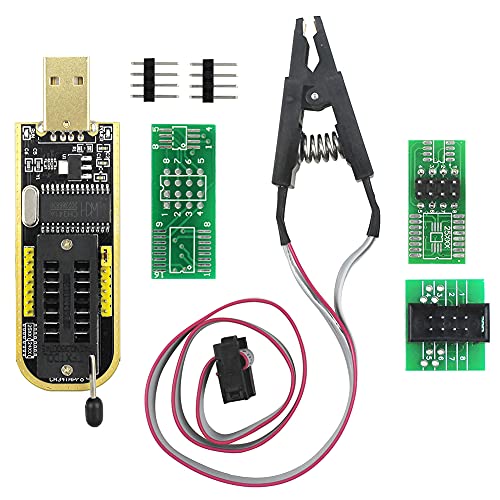 KeeYees SOP8 SOIC8 Test Clip and CH341A USB Programmer Flash for Most of 24 25 Series BIOS Chip with PDF Tutorial by KeeYees - Used condition - US$11.85