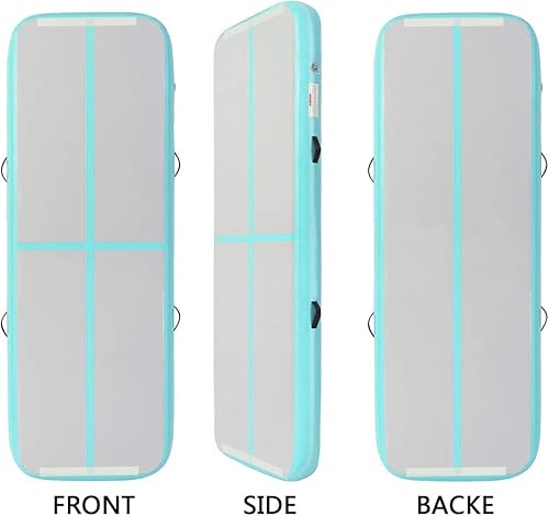 Miniatura 6 de Colchoneta inflable de gimnasia de 101316202326 pies, 48 pulgadas de grosor, pista de gimnasia inflable para el hogar, yoga, piso, animadoras, agua