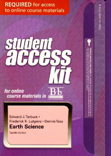 Earth Science Blackboard Student Access Kit