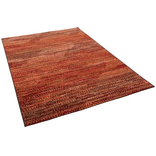 Tapis de designer terracotta Samba Pergamon pour salon moderne