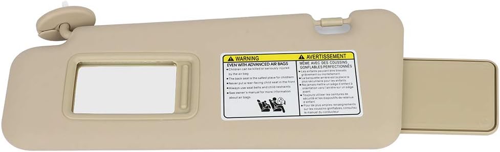 ECCPP Beige Car Sun Visor Left Driver Side Windshield Visor fit for Highlander 2008-2013 with Sunroof
